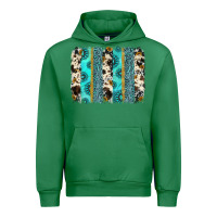 Emerald gemstone sunflower cowhide brushstroke Urban Hoodie - AdoDesignShop