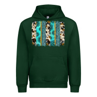 Forest Green gemstone sunflower cowhide brushstroke Urban Hoodie - AdoDesignShop