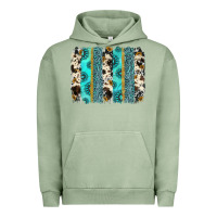 Pigment Oil Green gemstone sunflower cowhide brushstroke Urban Hoodie - AdoDesignShop