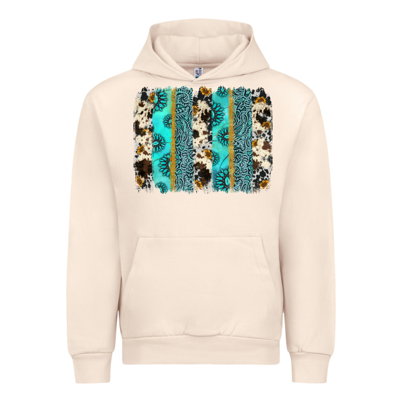 Gemstone Sunflower Cowhide Brushstroke Urban Hoodie by AdoDesignShop | Teevron