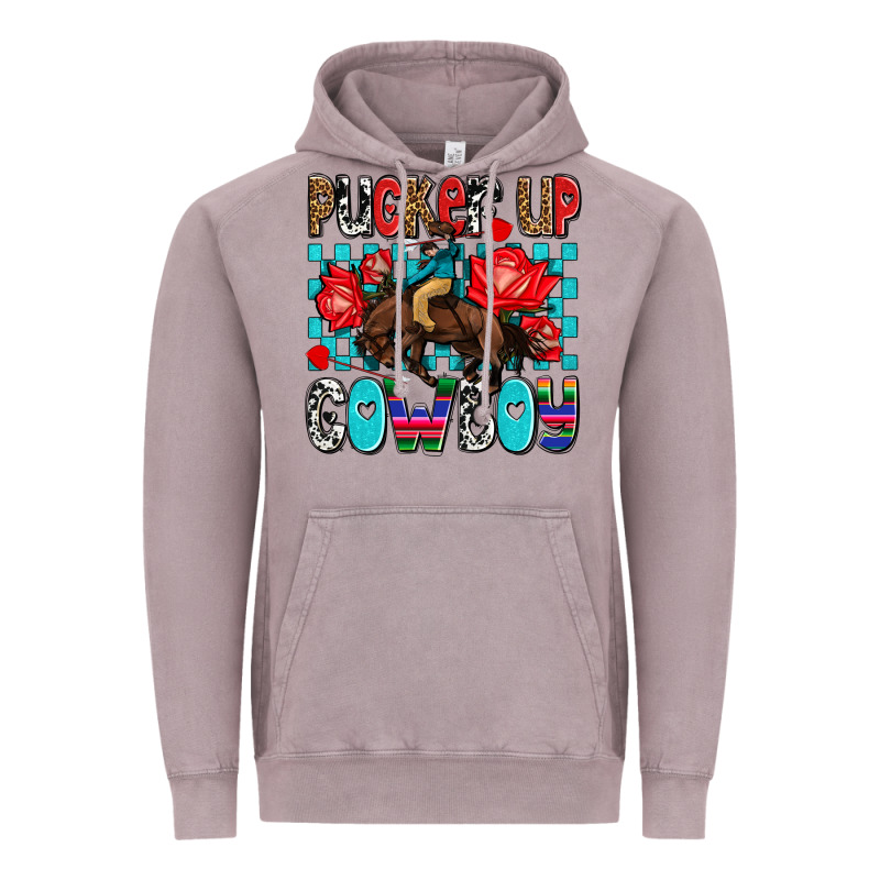 Pucker Up Cowboy Olivia Vintage Hoodie by OliviaCreatesArt | Teevron