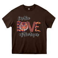 Chocolate Brown For The Love Of The Tiger Heavy Core Tee - Bettercallsaul