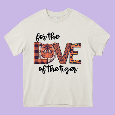 For The Love Of The Tiger Heavy Core Tee Designed By Bettercallsaul