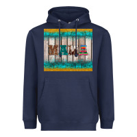Navy western turquoise mama Heavyweight Hoodie - BarkalooDesign