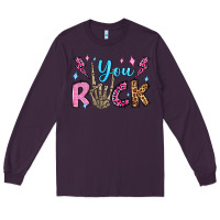 Plum you rock valentine's day olivia Long Sleeve Tee - OliviaCreatesArt
