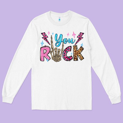 You Rock Valentine's Day Olivia Long Sleeve Tee Designed By Oliviacreatesart