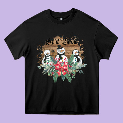 Let It Snow Heavy Core Tee Designed By Bettercallsaul
