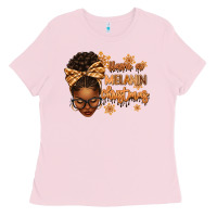 Bubblegum Pink Have a melanin Christmas afro woman Ladies Tee - texasbilliewilder