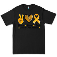 Black peace love cure childhood cancer Premium Tee - Jasminsmagicworld