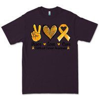 Plum peace love cure childhood cancer Premium Tee - Jasminsmagicworld