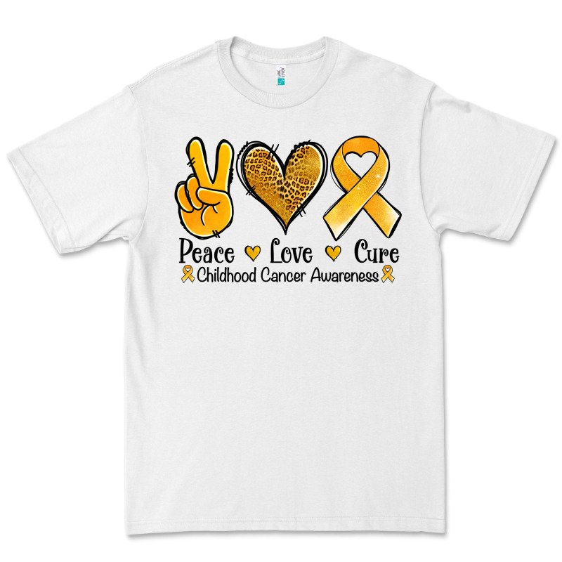 Peace Love Cure Childhood Cancer Premium Tee by Jasminsmagicworld | Teevron