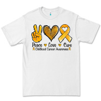 White peace love cure childhood cancer Premium Tee - Jasminsmagicworld