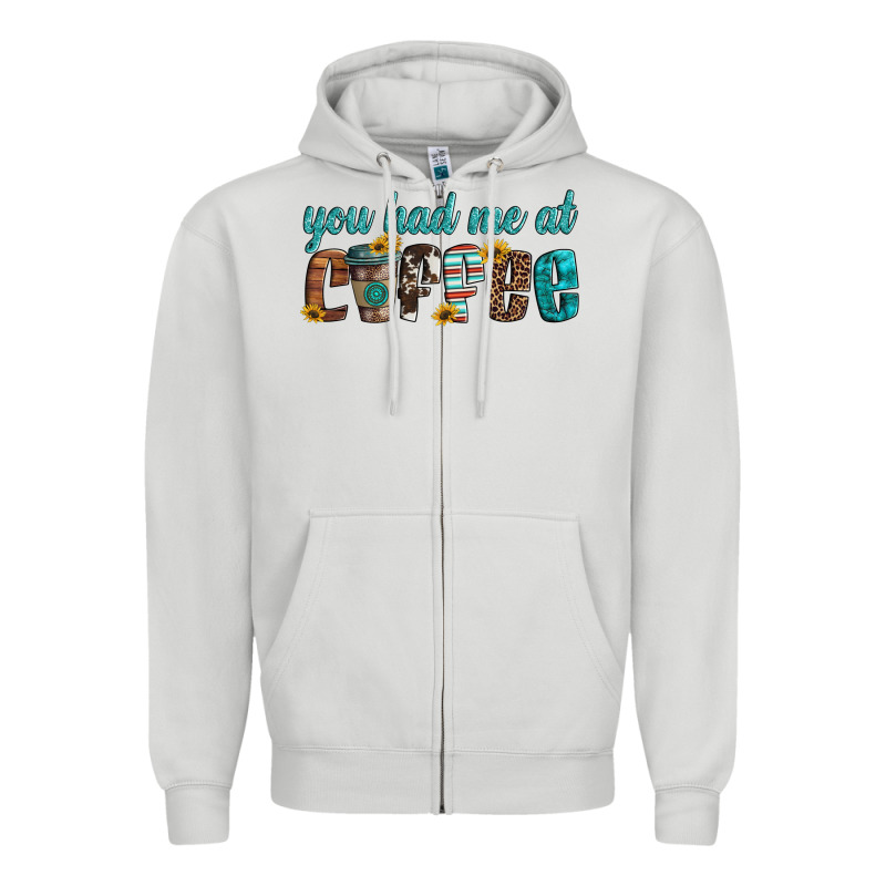 You Had Me At Coffee Zipper Hoodie by Artiststas | Teevron