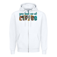 White you had me at coffee Zipper Hoodie - Artiststas