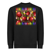 Black Crayons And Apples Heavyweight Sweatshirt - LillyAllenDesigns