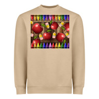 Mushroom Crayons And Apples Heavyweight Sweatshirt - LillyAllenDesigns