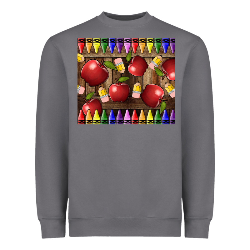Crayons And Apples Heavyweight Sweatshirt by LillyAllenDesigns | Teevron