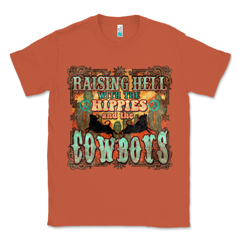 Raising Hell With The Hippies And The Cowboys Classic Tee by HowdyJamesFarm | Teevron