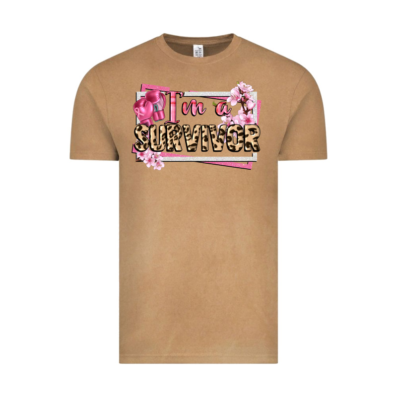 Im A Survivor Cancer Awareness Vintage Tee by CowGirlArtShop | Teevron