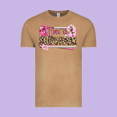 Im A Survivor Cancer Awareness Vintage Tee Designed By Cowgirlartshop