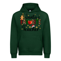 Forest Green santa's favorite teacher Urban Hoodie - AdoDesignShop