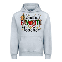 Heather Grey santa's favorite teacher Urban Hoodie - AdoDesignShop