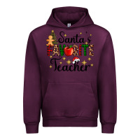 Mauve Wine santa's favorite teacher Urban Hoodie - AdoDesignShop