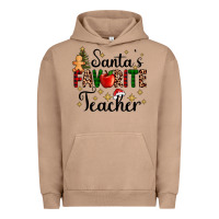 Pigment Burro santa's favorite teacher Urban Hoodie - AdoDesignShop