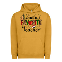Pigment Peanut Butter santa's favorite teacher Urban Hoodie - AdoDesignShop