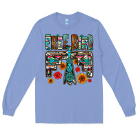 Colony Blue western free bird Long Sleeve Tee - OliviaCreatesArt