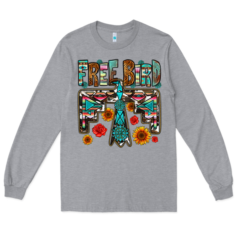 Western Free Bird Long Sleeve Tee by OliviaCreatesArt | Teevron