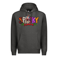 Charcoal Heather spooky summer vibes Premium Hoodie - CowhideDigitalArt