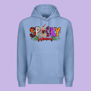 Spooky Summer Vibes Premium Hoodie Designed By Cowhidedigitalart