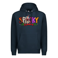 Navy spooky summer vibes Premium Hoodie - CowhideDigitalArt