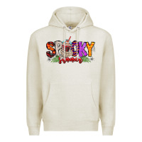 Oatmeal Heather spooky summer vibes Premium Hoodie - CowhideDigitalArt