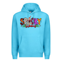 Ocean Blue spooky summer vibes Premium Hoodie - CowhideDigitalArt