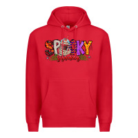 Red spooky summer vibes Premium Hoodie - CowhideDigitalArt
