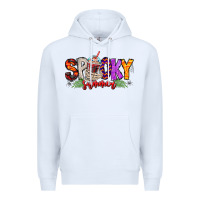 White spooky summer vibes Premium Hoodie - CowhideDigitalArt
