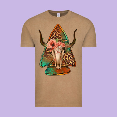 Bullskull Arrowhead Vintage Tee Designed By Jasminsmagicworld