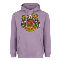 Lavender scottish calf sunflowers rainbow Heavyweight Hoodie - BarkalooDesign
