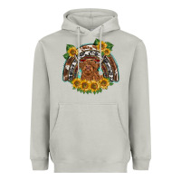 Scottish Calf Sunflowers Rainbow Heavyweight Hoodie | Teevron