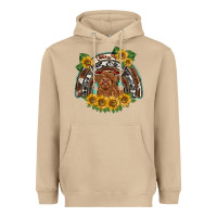 Mushroom scottish calf sunflowers rainbow Heavyweight Hoodie - BarkalooDesign