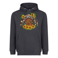 Smoke scottish calf sunflowers rainbow Heavyweight Hoodie - BarkalooDesign