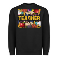 Black Western Teacher Black And Glitter Heavyweight Sweatshirt - LillyAllenDesigns