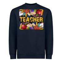 Navy Western Teacher Black And Glitter Heavyweight Sweatshirt - LillyAllenDesigns