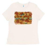 Bone Aztec Background Pattern Western Ladies Tee - texasbilliewilder
