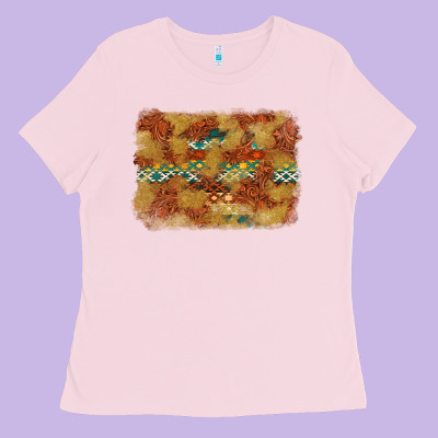 Aztec Background Pattern Western Ladies Tee Designed By Texasbilliewilder