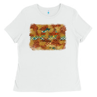 White Aztec Background Pattern Western Ladies Tee - texasbilliewilder
