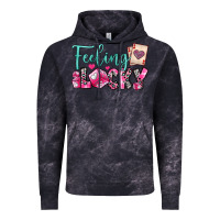 Cloud Black feeling lucky Vintage Hoodie - OliviaCreatesArt