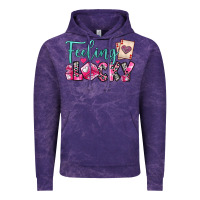 Cloud Purple feeling lucky Vintage Hoodie - OliviaCreatesArt